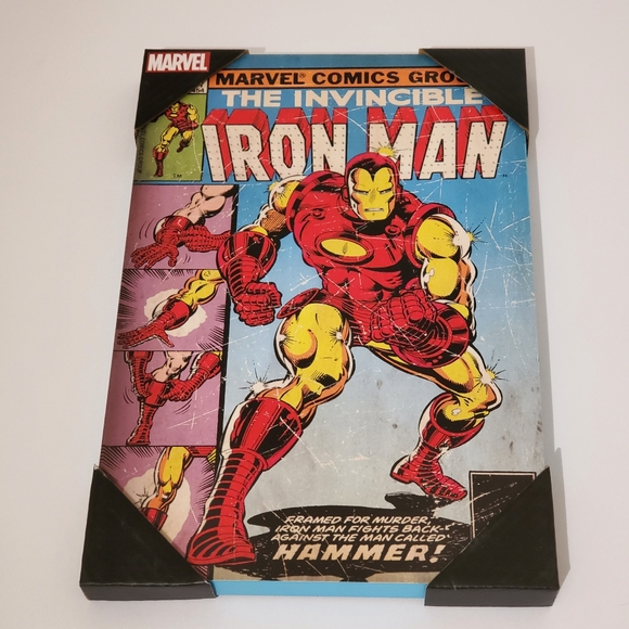 Iron Man Comic Book Plaque Wall Decor